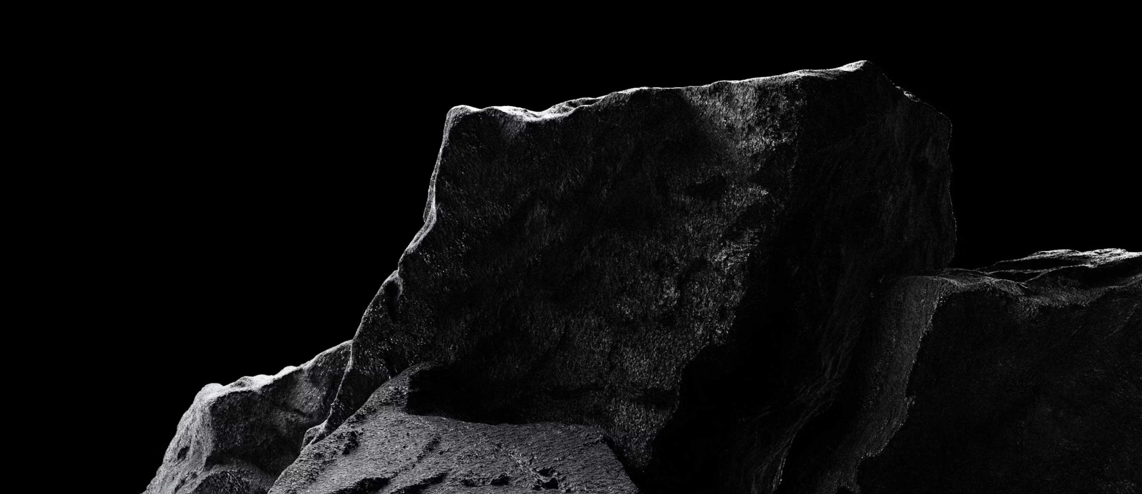 A header displaying a rock.